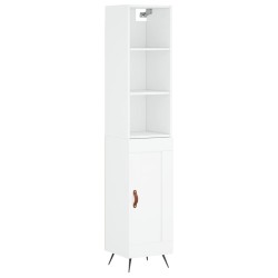 vidaXL Highboard Weiß 34,5x34x180 cm Holzwerkstoff