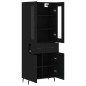 vidaXL Highboard Schwarz 69,5x34x180 cm Holzwerkstoff vidaXL Highboard Schwarz 69,5x34x180 cm Holzwerkstoff