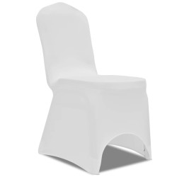 vidaXL Stretch-Stuhlhussen Weiß 18 Stk.