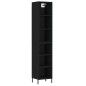 vidaXL Highboard Schwarz 34,5x32,5x180 cm Holzwerkstoff vidaXL Highboard Schwarz 34,5x32,5x180 cm Holzwerkstoff
