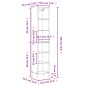 vidaXL Highboard Schwarz 34,5x32,5x180 cm Holzwerkstoff vidaXL Highboard Schwarz 34,5x32,5x180 cm Holzwerkstoff