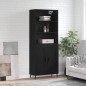 vidaXL Highboard Schwarz 69,5x34x180 cm Holzwerkstoff vidaXL Highboard Schwarz 69,5x34x180 cm Holzwerkstoff