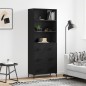 vidaXL Highboard Schwarz 69,5x34x180 cm Holzwerkstoff vidaXL Highboard Schwarz 69,5x34x180 cm Holzwerkstoff