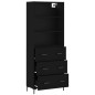 vidaXL Highboard Schwarz 69,5x34x180 cm Holzwerkstoff vidaXL Highboard Schwarz 69,5x34x180 cm Holzwerkstoff