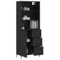 vidaXL Highboard Schwarz 69,5x34x180 cm Holzwerkstoff vidaXL Highboard Schwarz 69,5x34x180 cm Holzwerkstoff