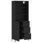 vidaXL Highboard Schwarz 69,5x34x180 cm Holzwerkstoff vidaXL Highboard Schwarz 69,5x34x180 cm Holzwerkstoff