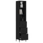 vidaXL Highboard Schwarz 34,5x34x180 cm Holzwerkstoff vidaXL Highboard Schwarz 34,5x34x180 cm Holzwerkstoff