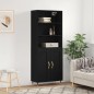 vidaXL Highboard Schwarz 69,5x34x180 cm Holzwerkstoff vidaXL Highboard Schwarz 69,5x34x180 cm Holzwerkstoff