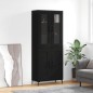 vidaXL Highboard Schwarz 69,5x34x180 cm Holzwerkstoff vidaXL Highboard Schwarz 69,5x34x180 cm Holzwerkstoff