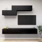 vidaXL 6-tlg. TV-Schrank-Set Schwarz Holzwerkstoff vidaXL 6-tlg. TV-Schrank-Set Schwarz Holzwerkstoff
