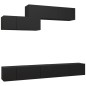 vidaXL 6-tlg. TV-Schrank-Set Schwarz Holzwerkstoff vidaXL 6-tlg. TV-Schrank-Set Schwarz Holzwerkstoff