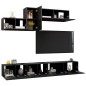 vidaXL 6-tlg. TV-Schrank-Set Schwarz Holzwerkstoff vidaXL 6-tlg. TV-Schrank-Set Schwarz Holzwerkstoff