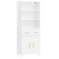 vidaXL Highboard Hochglanz-Weiß 69,5x34x180 cm Holzwerkstoff vidaXL Highboard Hochglanz-Weiß 69,5x34x180 cm Holzwerkstoff
