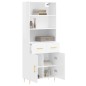 vidaXL Highboard Hochglanz-Weiß 69,5x34x180 cm Holzwerkstoff vidaXL Highboard Hochglanz-Weiß 69,5x34x180 cm Holzwerkstoff