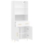 vidaXL Highboard Hochglanz-Weiß 69,5x34x180 cm Holzwerkstoff vidaXL Highboard Hochglanz-Weiß 69,5x34x180 cm Holzwerkstoff