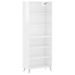 vidaXL Highboard Hochglanz-Weiß 69,5x32,5x180 cm Holzwerkstoff