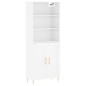 vidaXL Highboard Hochglanz-Weiß 69,5x34x180 cm Holzwerkstoff vidaXL Highboard Hochglanz-Weiß 69,5x34x180 cm Holzwerkstoff