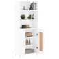 vidaXL Highboard Hochglanz-Weiß 69,5x34x180 cm Holzwerkstoff vidaXL Highboard Hochglanz-Weiß 69,5x34x180 cm Holzwerkstoff