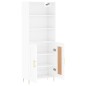 vidaXL Highboard Hochglanz-Weiß 69,5x34x180 cm Holzwerkstoff vidaXL Highboard Hochglanz-Weiß 69,5x34x180 cm Holzwerkstoff