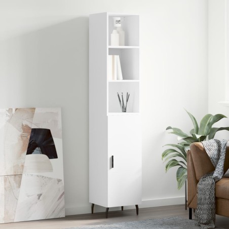 vidaXL Highboard Weiß 34,5x34x180 cm Holzwerkstoff