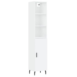 vidaXL Highboard Weiß 34,5x34x180 cm Holzwerkstoff