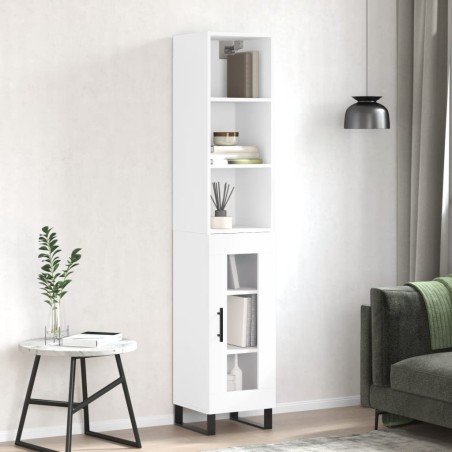 vidaXL Highboard Weiß 34,5x34x180 cm Holzwerkstoff