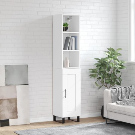 vidaXL Highboard Weiß 34,5x34x180 cm Holzwerkstoff