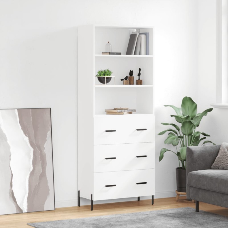 vidaXL Highboard Weiß 69,5x34x180 cm Holzwerkstoff vidaXL Highboard Weiß 69,5x34x180 cm Holzwerkstoff
