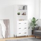 vidaXL Highboard Weiß 69,5x34x180 cm Holzwerkstoff vidaXL Highboard Weiß 69,5x34x180 cm Holzwerkstoff