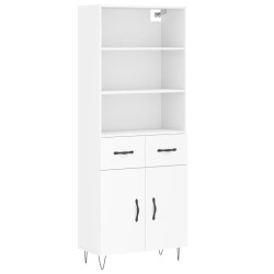 vidaXL Highboard Weiß 69,5x34x180 cm Holzwerkstoff