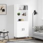 vidaXL Highboard Weiß 69,5x34x180 cm Holzwerkstoff vidaXL Highboard Weiß 69,5x34x180 cm Holzwerkstoff