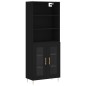 vidaXL Highboard Schwarz 69,5x34x180 cm Holzwerkstoff vidaXL Highboard Schwarz 69,5x34x180 cm Holzwerkstoff