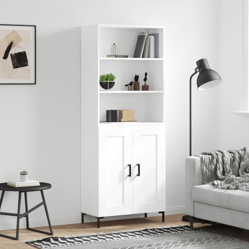 vidaXL Highboard Weiß 69,5x34x180 cm Holzwerkstoff vidaXL Highboard Weiß 69,5x34x180 cm Holzwerkstoff