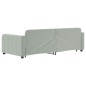 vidaXL Tagesbett Ausziehbar mit Schubladen Hellgrau 90x200 cm Samt vidaXL Tagesbett Ausziehbar mit Schubladen Hellgrau 90x200 cm Samt