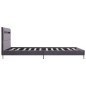 vidaXL Bettgestell mit LED Grau Stoff 140 x 200 cm vidaXL Bettgestell mit LED Grau Stoff 140 x 200 cm