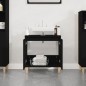 vidaXL Waschbeckenunterschrank Schwarz 58x33x60 cm Holzwerkstoff vidaXL Waschbeckenunterschrank Schwarz 58x33x60 cm Holzwerkstoff