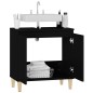 vidaXL Waschbeckenunterschrank Schwarz 58x33x60 cm Holzwerkstoff vidaXL Waschbeckenunterschrank Schwarz 58x33x60 cm Holzwerkstoff