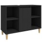 vidaXL Waschbeckenunterschrank Schwarz 80x33x60 cm Holzwerkstoff vidaXL Waschbeckenunterschrank Schwarz 80x33x60 cm Holzwerkstoff