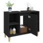 vidaXL Waschbeckenunterschrank Schwarz 80x33x60 cm Holzwerkstoff vidaXL Waschbeckenunterschrank Schwarz 80x33x60 cm Holzwerkstoff