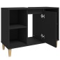 vidaXL Waschbeckenunterschrank Schwarz 80x33x60 cm Holzwerkstoff vidaXL Waschbeckenunterschrank Schwarz 80x33x60 cm Holzwerkstoff