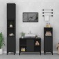 vidaXL Waschbeckenunterschrank Schwarz 80x33x60 cm Holzwerkstoff vidaXL Waschbeckenunterschrank Schwarz 80x33x60 cm Holzwerkstoff
