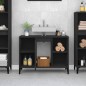 vidaXL Waschbeckenunterschrank Schwarz 80x33x60 cm Holzwerkstoff vidaXL Waschbeckenunterschrank Schwarz 80x33x60 cm Holzwerkstoff
