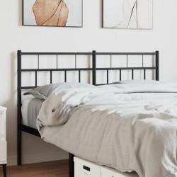 vidaXL Kopfteil Metall Schwarz 135 cm