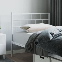 vidaXL Kopfteil Metall Weiß 80 cm