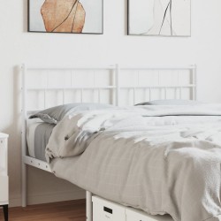 vidaXL Kopfteil Metall Weiß 150 cm