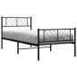 vidaXL Bettgestell mit Kopf- und Fußteil Metall Schwarz 107x203 cm vidaXL Bettgestell mit Kopf- und Fußteil Metall Schwarz 107x203 cm