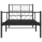 vidaXL Bettgestell mit Kopf- und Fußteil Metall Schwarz 107x203 cm vidaXL Bettgestell mit Kopf- und Fußteil Metall Schwarz 107x203 cm