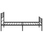 vidaXL Bettgestell mit Kopf- und Fußteil Metall Schwarz 107x203 cm vidaXL Bettgestell mit Kopf- und Fußteil Metall Schwarz 107x203 cm