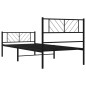 vidaXL Bettgestell mit Kopf- und Fußteil Metall Schwarz 107x203 cm vidaXL Bettgestell mit Kopf- und Fußteil Metall Schwarz 107x203 cm