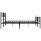 vidaXL Bettgestell mit Kopf- und Fußteil Metall Schwarz 193x203 cm vidaXL Bettgestell mit Kopf- und Fußteil Metall Schwarz 193x203 cm
